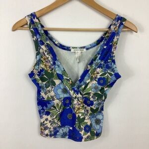 Caution To The Wind Floral Retro Tank Top Size Small